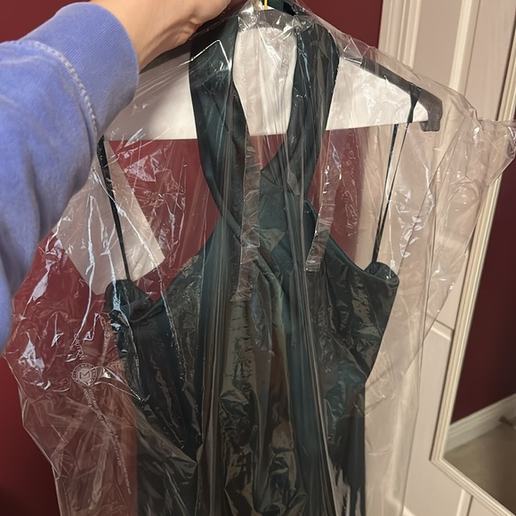 BHLDN Ruby Twist Halter Satin Gown - Picture 5 of 6